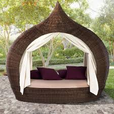 50 Long Double Chaise With Cushions Daybed Canopy Backyard Furniture Outdoor Beds