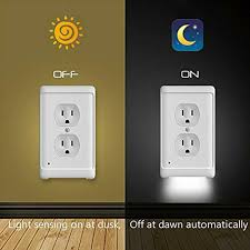 Outlet Wall Plate With Led Night Lights Ambient Light Sensor Outlet Cover Wall Plate For Hallway Bedroom Bathroom Kitchen Electrical Socket Accessories Aliexpress
