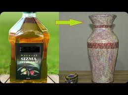 Plastik Siseden Vazo Yapmak Ilginc Yontem Youtube Plastik Sise Vazolar Sise
