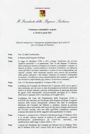 Maybe you would like to learn more about one of these? Coronavirus Ordinanza Contingibile E Urgente N 34 Del 06 4 2021 Palermo Zona Rossa Per Otto Giorni Sindacando Il Blog Di Benedetto Mineo