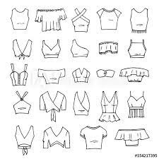 Types Of Tops For Women Clothing Sketches Drawing Clothes Fashion Design Sketchbook