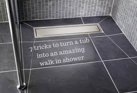 Maybe you would like to learn more about one of these? 7 Tricks To Turn Your Tub Into An Amazing Walk In Shower Tub To Shower Conversion Shower Conversion Walk In Shower