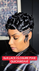 Lace Closure Pixie Quick Weave #FeliciaSlater #feliciainspire  #feliciainspire✨ #atlantahairstylist #quickweave #LimitedStock