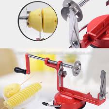 The product stainless steel tornado potato spiral cutter is easy to use and suitable for everyone. Spiral Potato Slicer Shippycart