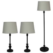 Better Homes Gardens 3 Piece Lamp Set Bronze Finish Walmart Com Lamp Sets Table Lamps Living Room Floor Table Lamps