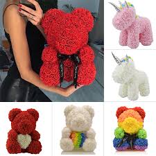 Rose bear arrive to your home: 2021 Hot Sale Soap Foam Bear Of Roses Teddy Bear Rose Flower Artificial Wedding Decor Mothers Day Valentines Day Gifts For Women Artificial Dried Flowers Aliexpress
