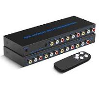 Amazon.com: RCA Switch Box 4 in 3 Out: 4 Way AV Splitter 3 ...