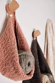 Crochet basket pattern scrap buster crochet baskets. Knit Slouchy Hanging Baskets Free Knitting Pattern Two Of Wands
