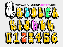 Funny children font with color letters. Free Bubble Graffiti Font Photoshop Supply