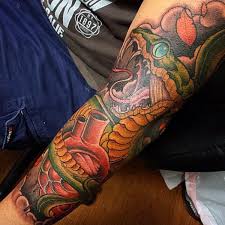 The most popular snake arm tattoos emphasis the reptile's body shape and physical characteristics such as coils, fangs, and eyes as much as the symbolism. Top 105 Best Snake Tattoo Ideas In 2021
