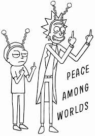 Rick And Morty Coloring Book Awesome Rick And Morty Peace Among Worlds Vinyl Wall Decal Rick And Morty Tattoo Rick And Morty Drawing Rick And Morty Poster