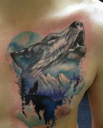 Wolf Tattoos Tattoo Designs Howls Wolf Scenery Tattoo Howling Wolf Kurt Dovmeleri Muthis Dovmeler Wolf