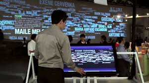 Author Wall In Mexico An Interactive Touchscreen Located In The American Section Of The Gu International Books Touch Screen Interface Interactive Touch Screen