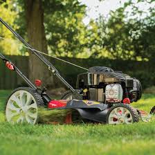 Troy Bilt 21 In 159cc Check Don T Change Series Troy Bilt Engine 3 In 1 Gas Walk Behind Push Lawn Mower With High Rear Wheels Tb130 The Home Depot Push Lawn Mower Lawn Mower Push