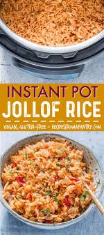 Easy Instant Pot Jollof Rice Recipe Spiced Tomato Rice Popular In West Africa It Is Gluten Free And Easy Rice Recipes Vegan Instant Pot Recipes Jollof Rice