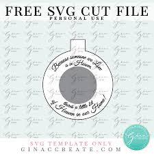 How To Make A Memorial Ornament With Free Svg Template Free Svg Memorial Ornaments Svg