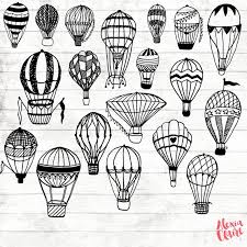 Black And White Hot Air Balloon Clipart Image 0 In 2020 How To Draw Hands Hot Air Balloon Clipart Balloon Illustration