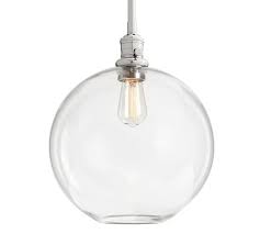 Pb Classic Cord Pendant Light Glass Globe Pottery Barn