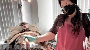 Nurse Annas latex gloved edging