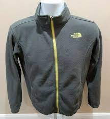 The North Face Denali Boys Gray Fleece Jacket Size Large Youth 14 16 Euc Thenorthface Fleeceja Grey Fleece Jacket Boys Fleece Jacket North Face Fleece Jacket