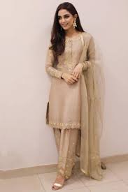 Pakistani dress or pakistani suit is an outfit which basically is a unique type of a salwar kameez. Buy Banglori Silk Pakistani Pant Style Suit In Beige Color Online Lstv03965 Andaaz Fashion