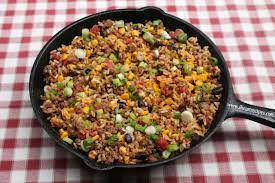 Tex Mex Beef Skillet I Heart Recipes Recipe Recipes With Beef And Rice Beef Recipes Beef Skillet Recipe