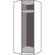 Dressing Espace Caissons D Angle Seul H 226 X P 50 Cm Rangements Penderie D Angle Penderie Entree Caisson