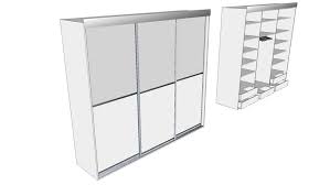 To fit the top and bottom tracks and insert the sliding doors, you will need to measure the. Wardrobe With Sliding Doors 3d Warehouse