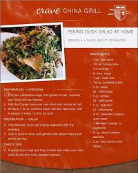 Pin By Sub Zero Wolf Chef Annie On China Grill Restaurant Recipes Peking Duck Fun Salads Recipes