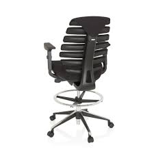 Up to 150 kg (330 lbs) Hjh Office 714600 Task Stool Ergo Line Ii Work Fabric Black Extra High Ergonomic Office Chair With Footring Home Kitchen Chairs Stools