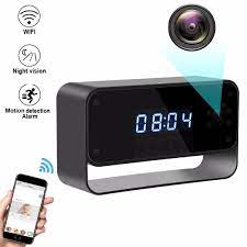1080p spy camera wifi hidden wireless night vision security nanny cam alarm 32gb. Wifi Alarm Clock Full Hd 1080p Wireless Spy Camera Memory Not Included