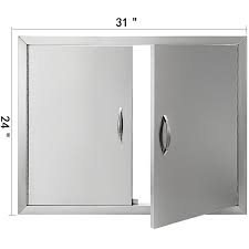 Start with a gas grill, then build an island around it. 29 W X 22 H Marada Bbq Access Double Door Kitchen Outdoor 304 All Brushed Stainless Steel Flush Mount Double Wall Door For Outdoor Kitchen Bbq Island Grill Outdoor Cabinet Outdoor Kitchen Storage
