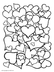 The article includes a variety of valentine's day themed sheets like entwined hearts, cupids, chocolates, teddy bears and. 55 Heart Coloring Pages Free Printable Pictures Of Hearts