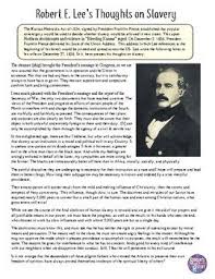This Primary Source Analysis Activity Is Great For Students To Gain Understanding Of Civil War General Robert E History Lesson Plans Slavery Geography Lessons