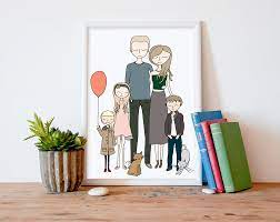 10 Cool Options For Custom Family Portraits Custom Family Portrait Custom Wall Art Family Portraits