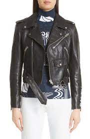 Balenciaga Logo Sleeve Leather Moto Jacket Nordstrom Leather Moto Jacket Jackets Balenciaga Logo