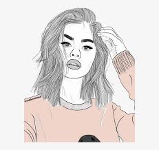 A number of girls are so utilized to their hair, and don't wish to head outwhen are brief to attempt the most current hairstyle, and so are perpetually current. Tumblr Tumblrgirl Girls Selenagomez Chicas Outlines Person Outline Tumblr Drawings Png Image Transparent Png Free Download On Seekpng