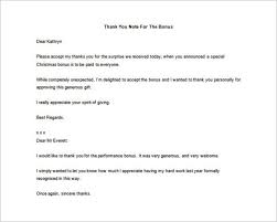 Sample Thank You Letter To Boss For Bonus | Cover Letter