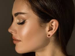 Gold Cognac Amber Earrings