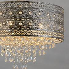 Featuring a radiant chrome finish and black drum shade over finely cut premium grade crystals with a lead content of 30%, this ceiling light will give any. Florence Crystal 3 Light Flush Fitting