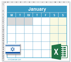 Ziehe als nächstes mit der linken maustaste die zelle nach unten. 2020 Excel Calendar With Festive And National Holidays Israel