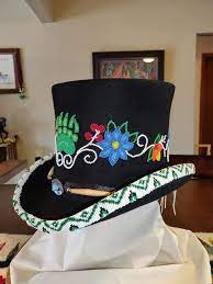 Pin By Danym On Top Hats Beaded Hat Bands Beaded Hat Beaded Moccasins