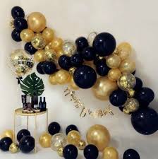 Black And Gold Party Decorations Diy Metallic Black And Metallic Gold Diy Balloon Garland Kit One Stop Kids Party Shop Black And Gold Balloons Balloon Garland Diy Balloon Garland