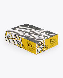 Download Medium Carton Gift Box Mockup In Box Mockups On Yellow Images Object Mockups