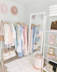 Pink Office Decor Ideas Blogger Office Clothing Rack Office Tour Ikea Shelf Strawberrychicxo Clothing Rack Bedroom Closet Decor Room Ideas Bedroom