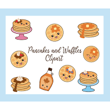 Pancakes And Waffles Clipart Kawaii Pancakes Kawaii Waffles Etsy Kawaii Clipart Pancakes And Waffles Clip Art