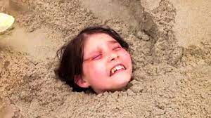 11-Year Old Boy Finds Little Girl Buried Alive In Sand. immediately jumps  to action - YouTube
