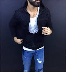 Erkek Fermuarli Kapsonlu Sweatshirt Lacivert Kapsonlular Erkek Sweatshirt