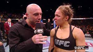 So on thursday, someone posted a photo of rogan on the stage while tate was. Ufc 168 Ronda Rousey Post Fight Interview Ronda Rousey Ufc Ronda