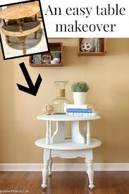 A Two Tier Side Table Makeover Green With Decor In 2020 Side Table Makeover Table Makeover Diy Furniture Easy